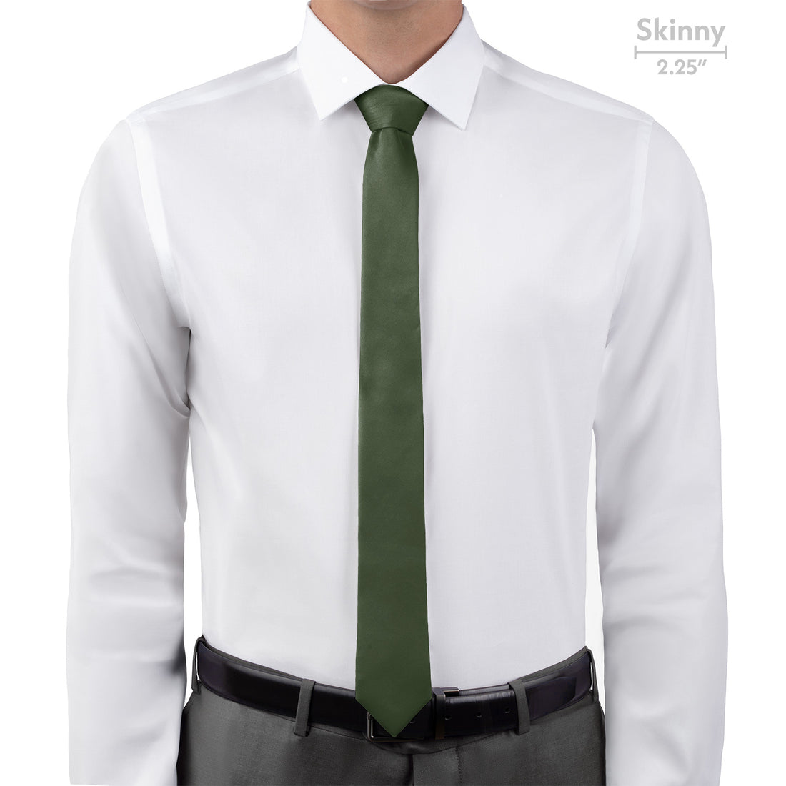 Azazie Willow Green Necktie - Skinny - Knotty Tie Co.