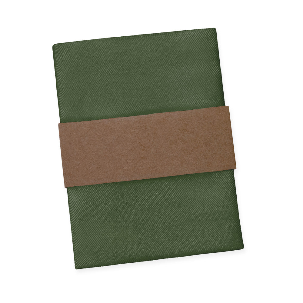 Azazie Willow Green Pocket Square - Packaging - Knotty Tie Co.