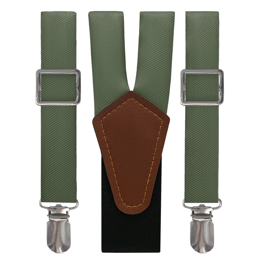 Azazie Willow Green Suspenders - Main View - Knotty Tie Co.
