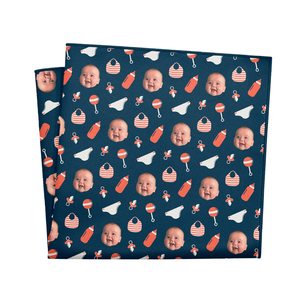 Baby Fever Photo Pocket Square - 12" Square - Knotty Tie Co.