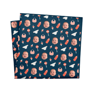 Baby Fever Photo Pocket Square - 12" Square - Knotty Tie Co.