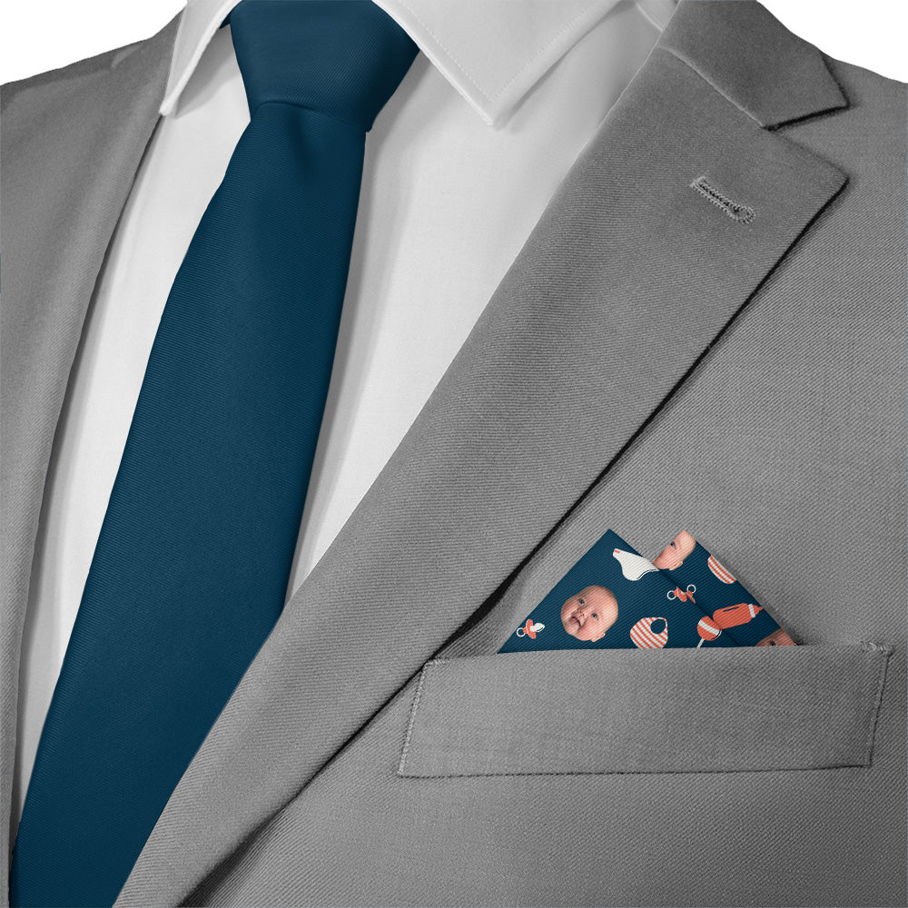 Baby Fever Photo Pocket Square - Matching Necktie - Knotty Tie Co.