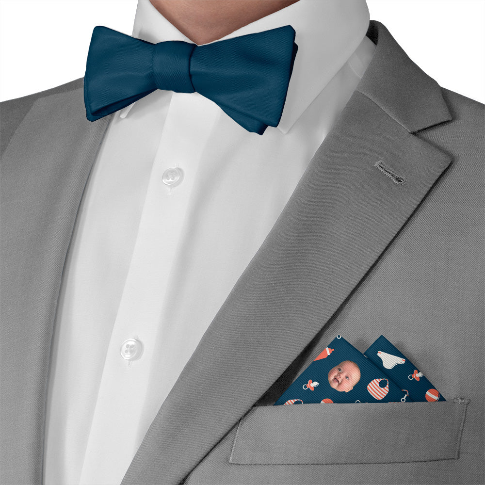Baby Fever Photo Pocket Square - Matching Bow Tie - Knotty Tie Co.