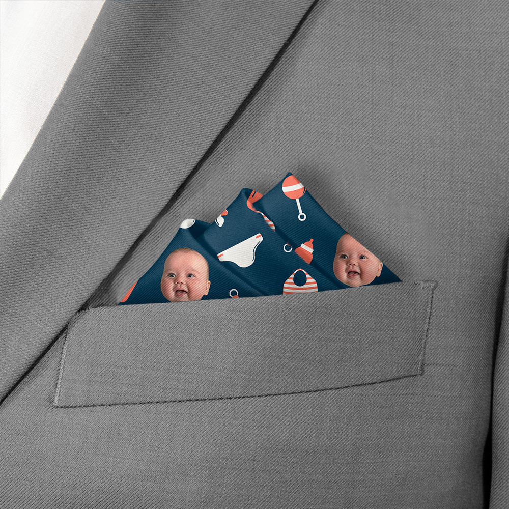 Baby Fever Photo Pocket Square - Stairs Fold - Knotty Tie Co.