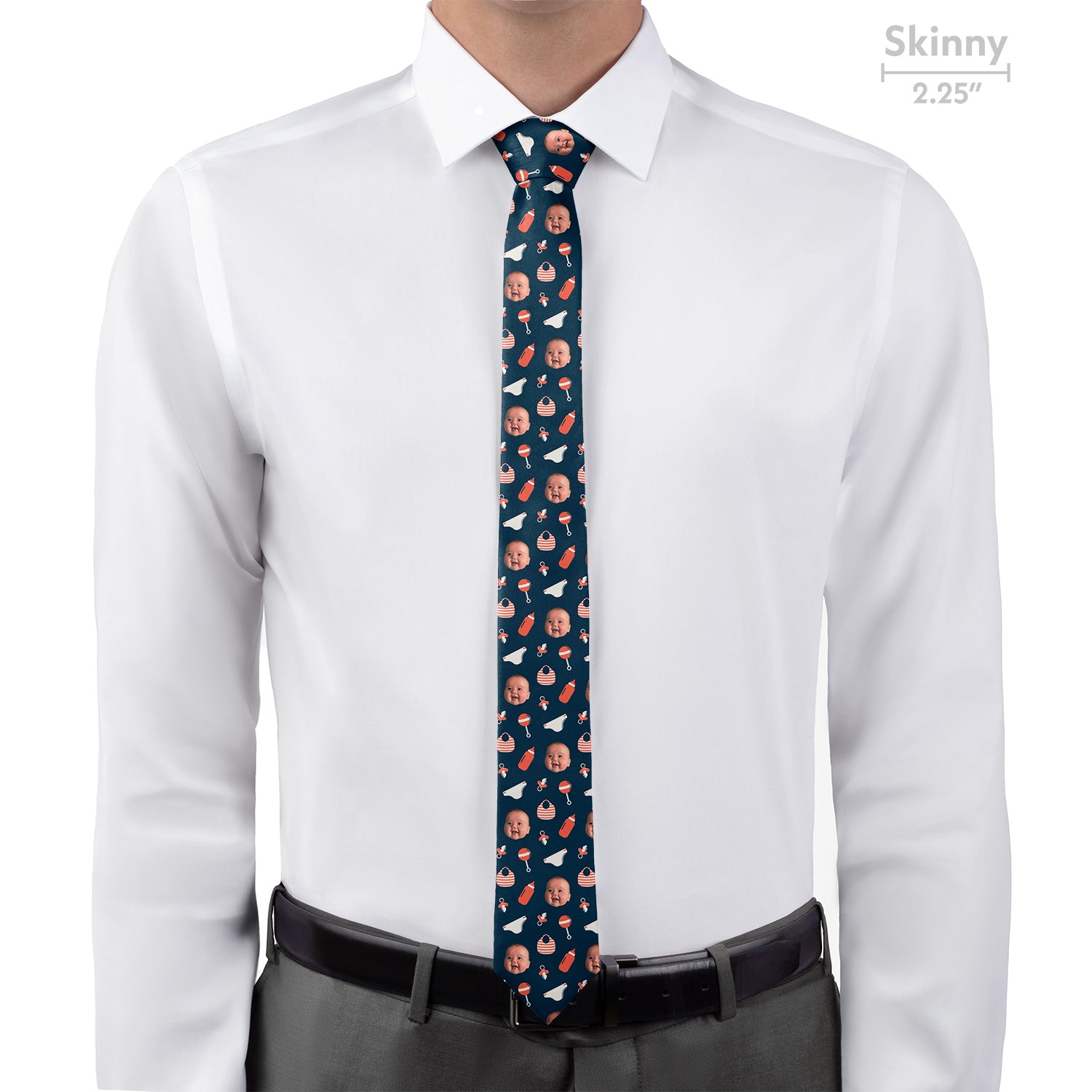 Baby Fever Photo Tie - Skinny - Knotty Tie Co.