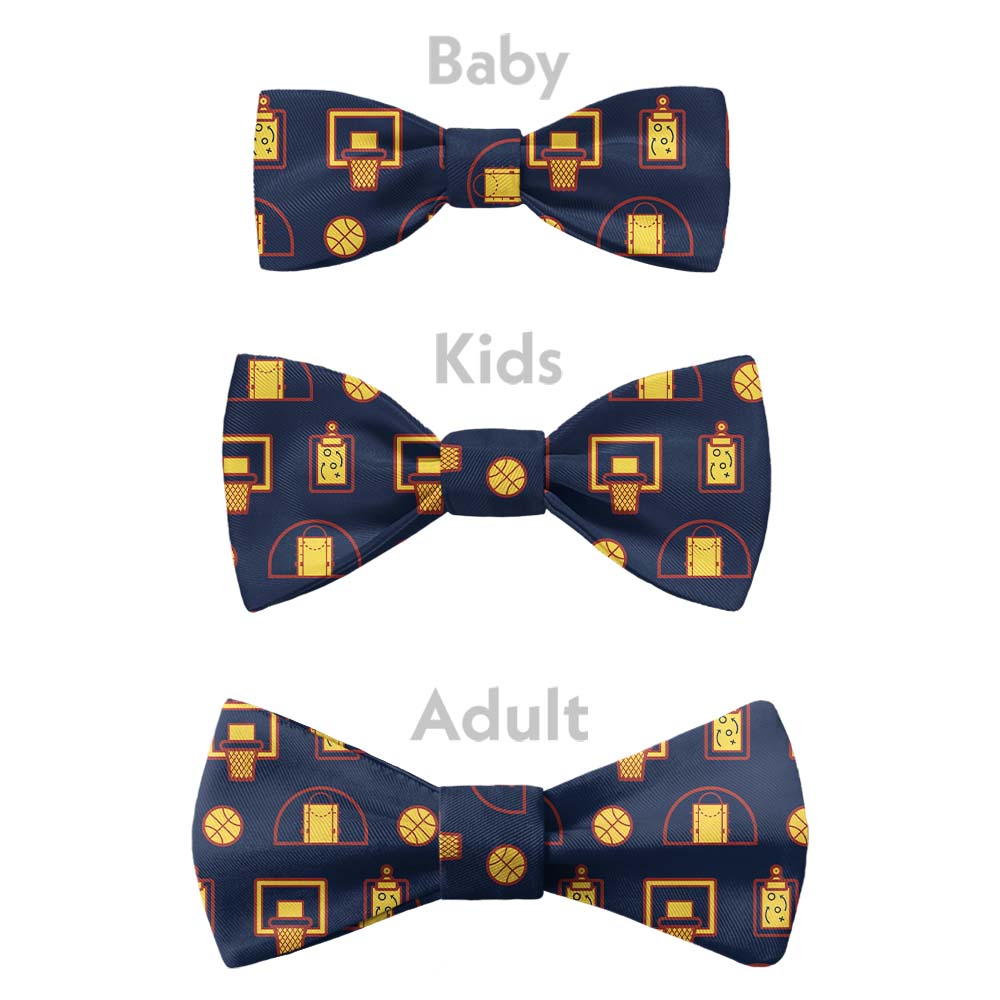 Backcourt Basketball Bow Tie - Bow Sizes - Knotty Tie Co.