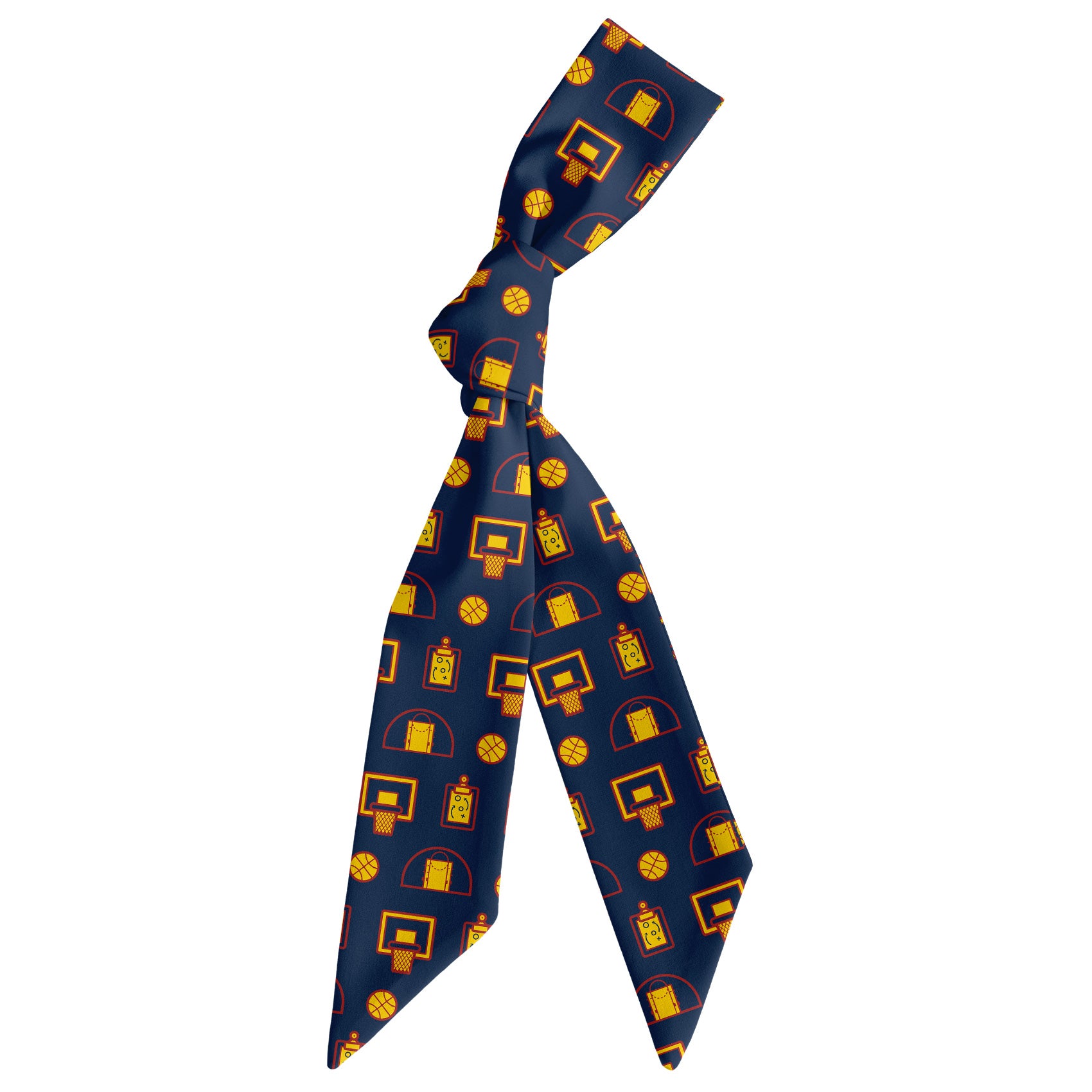 Backcourt Basketball Hair Scarf - Scarf Tied Into Knot - Knotty Tie Co.