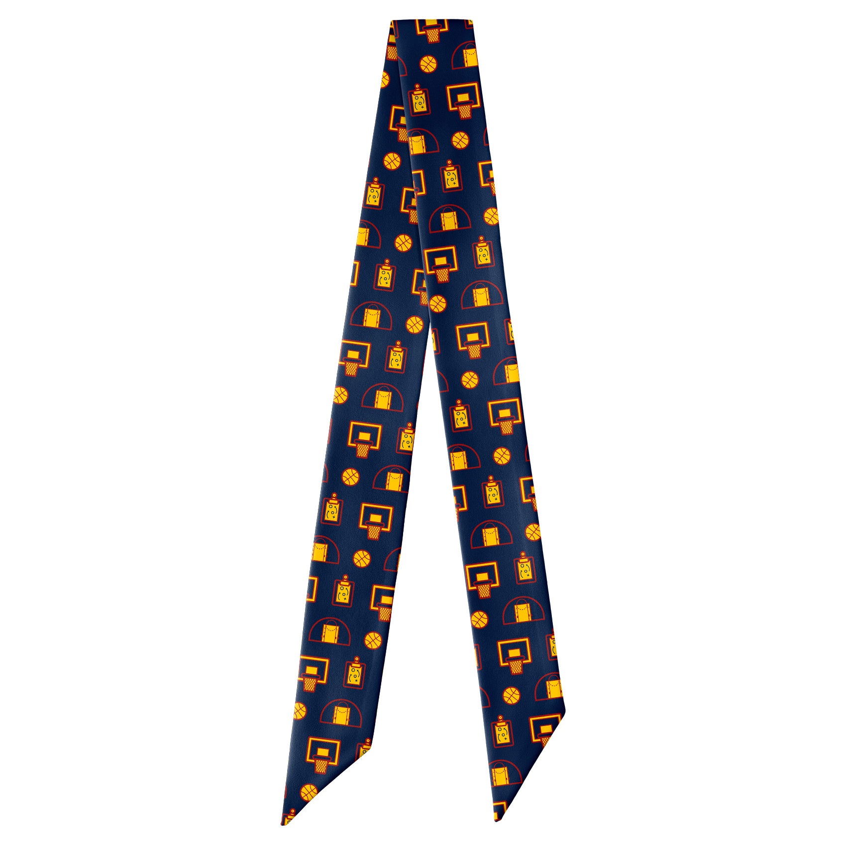 Backcourt Basketball Hair Scarf - Full View of Hair Scarf - Knotty Tie Co.