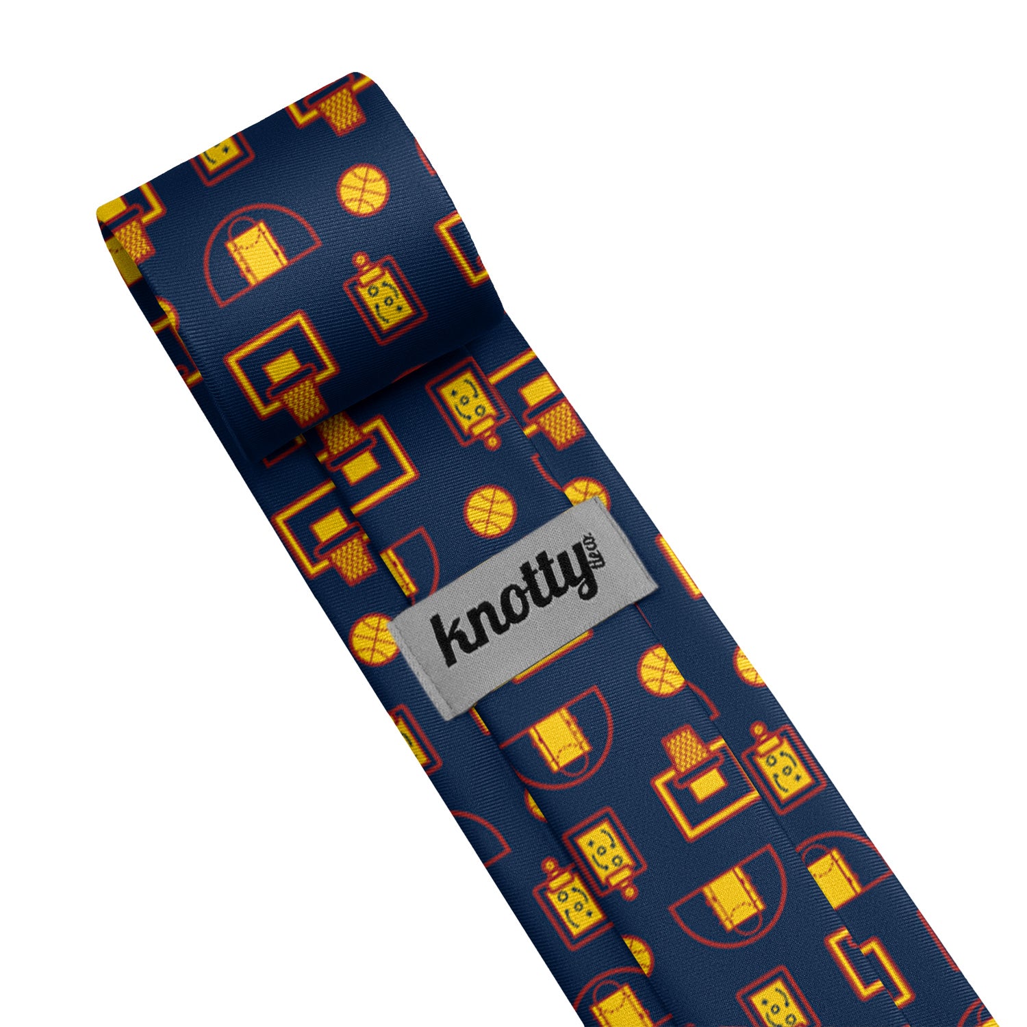 Backcourt Basketball Necktie 3 Tag - Knotty Tie Co.