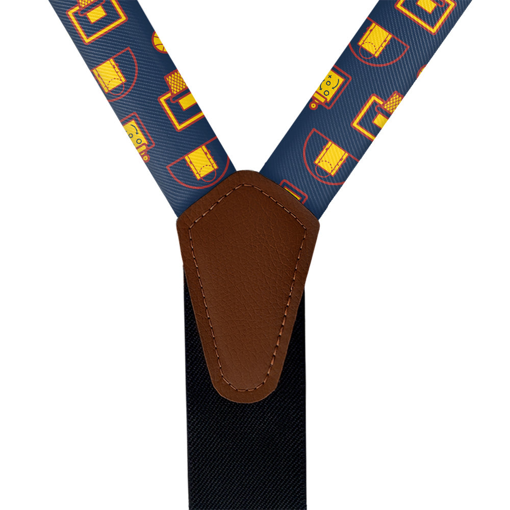 Backcourt Basketball Suspenders - Vegan Leather Y-Back - Knotty Tie Co.