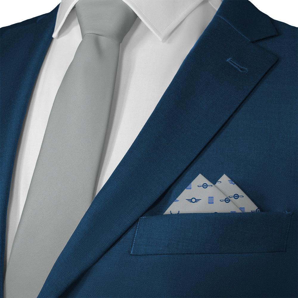 Badge of Honor Pocket Square - Matching Necktie- Knotty Tie Co.