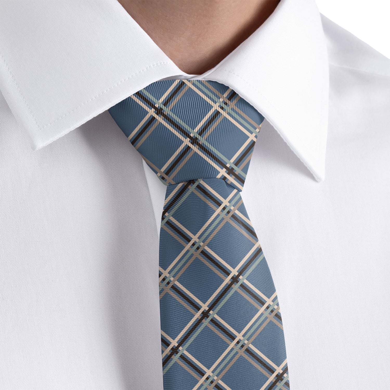 Baker Plaid Necktie - Rolled - Knotty Tie Co.