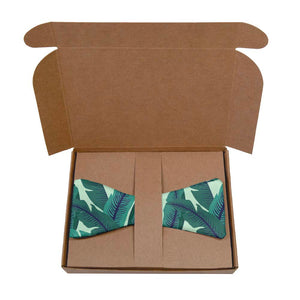 Banana Leaves Bow Tie- Kraft Gift Box Packaging - Knotty Tie Co.