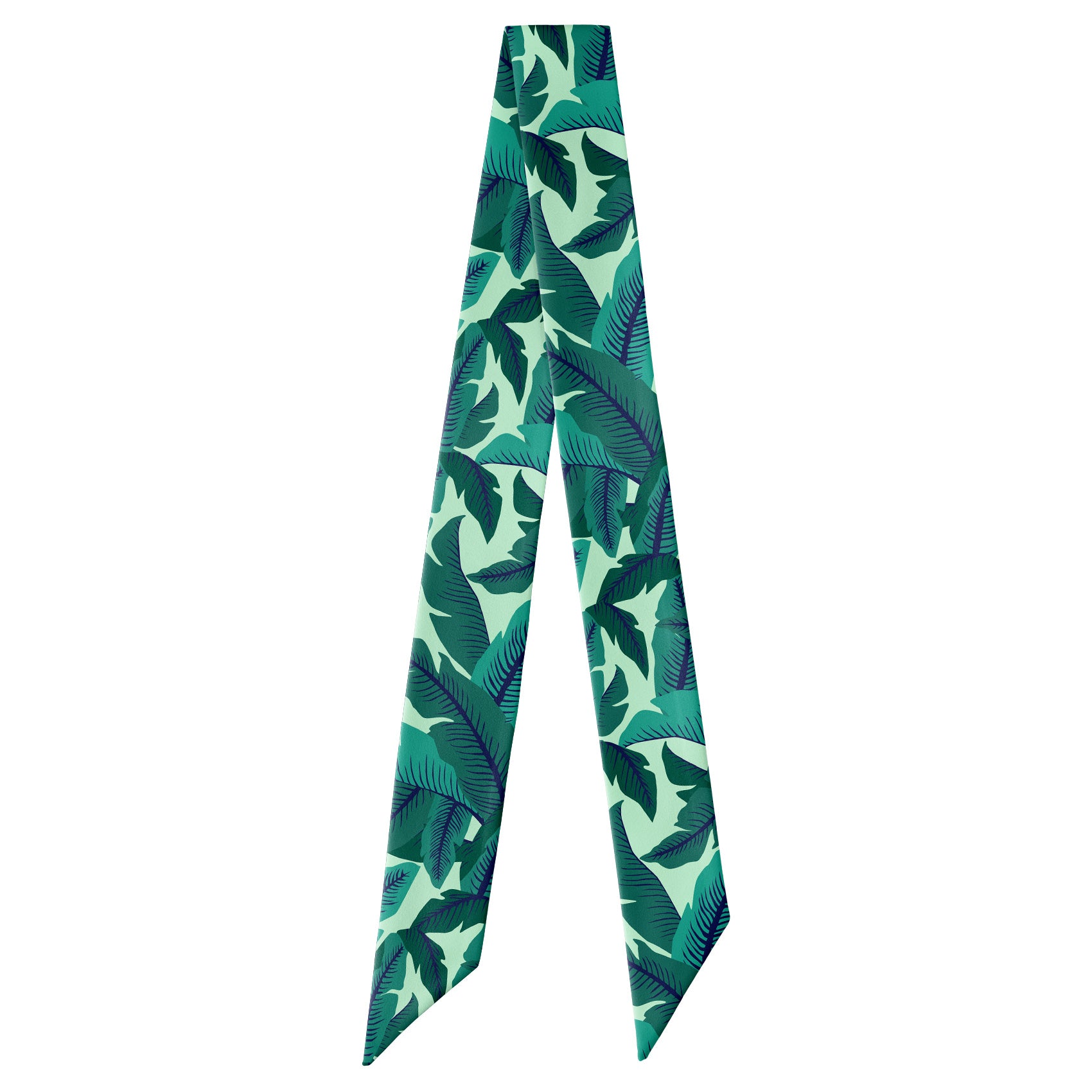 Banana Leaves Hair Scarf - Full View of Hair Scarf - Knotty Tie Co.