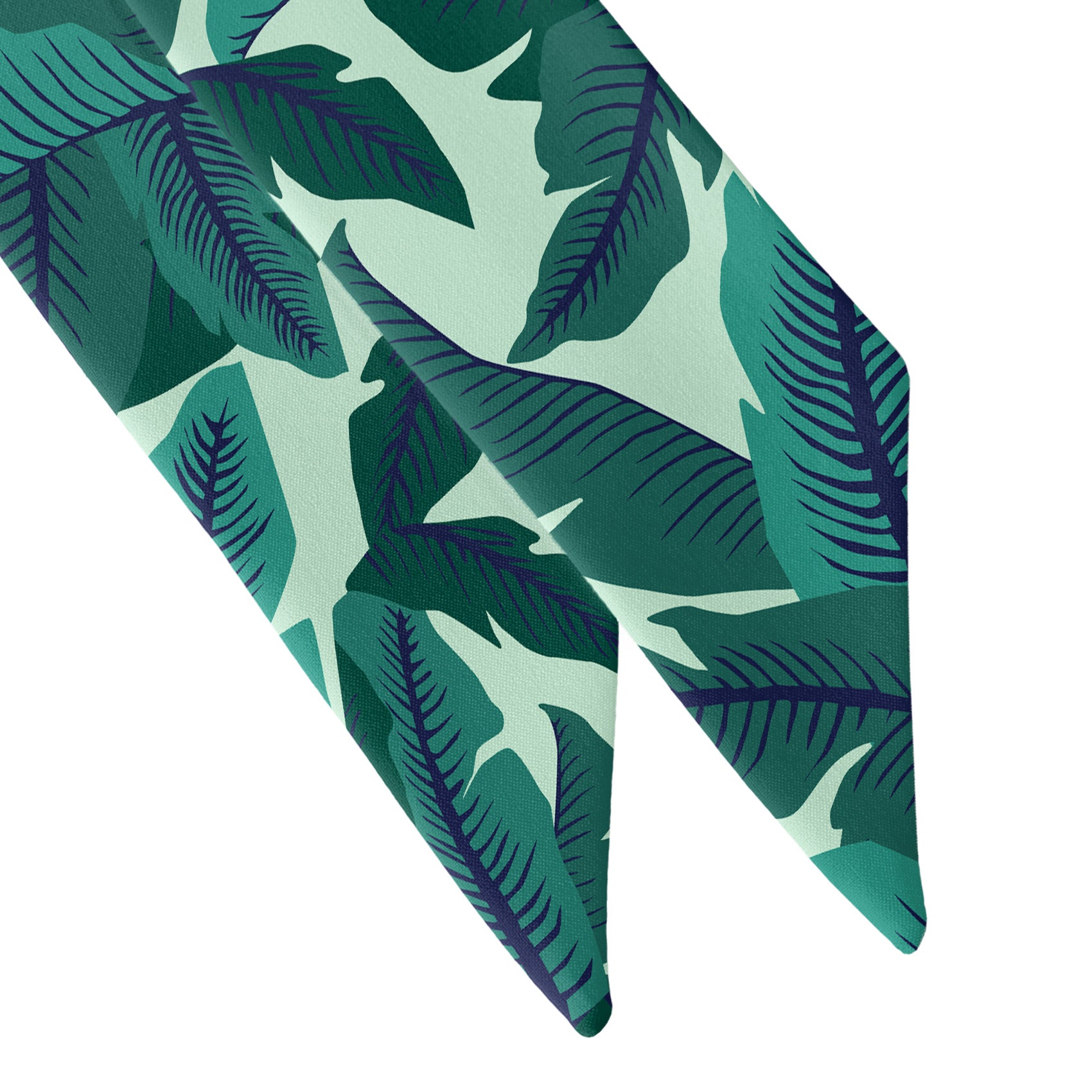 Banana Leaves Hair Scarf - Scarf Tapered Ends - Knotty Tie Co.