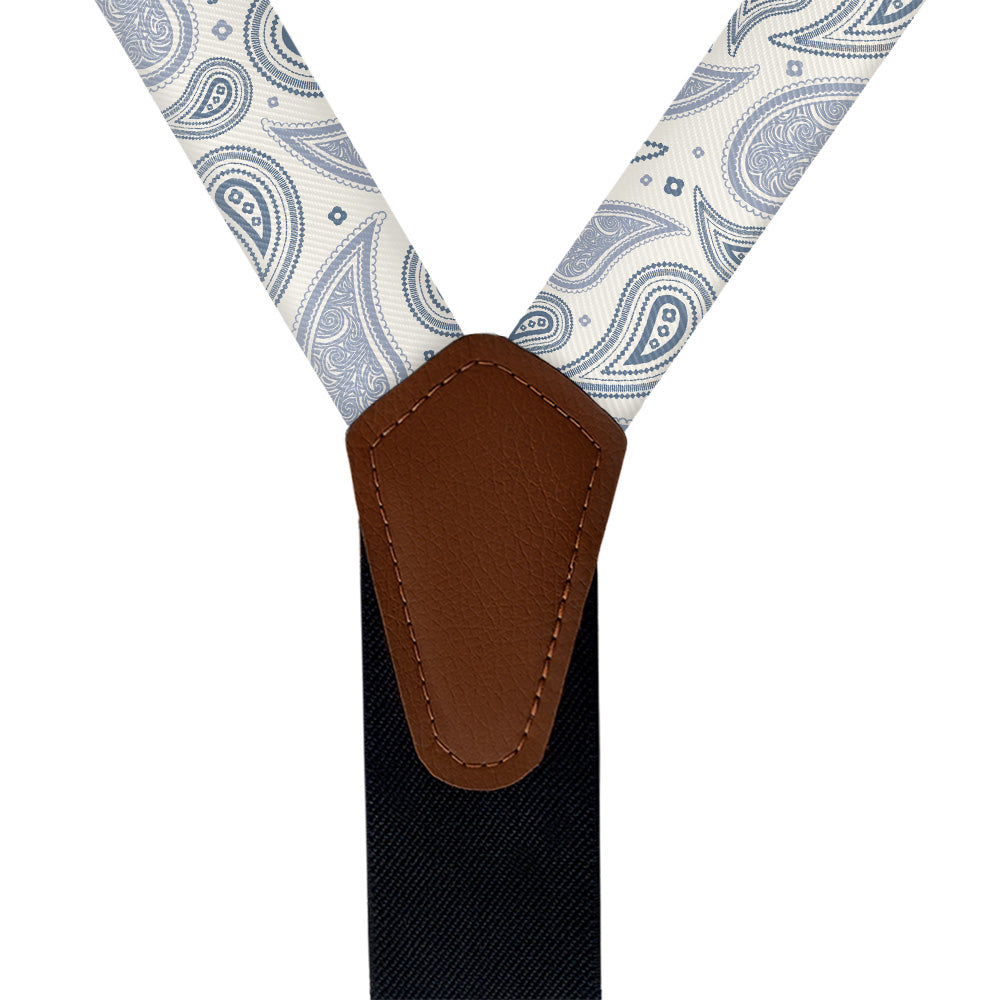 Bandana Paisley Suspenders - Vegan Leather Y-Back - Knotty Tie Co.