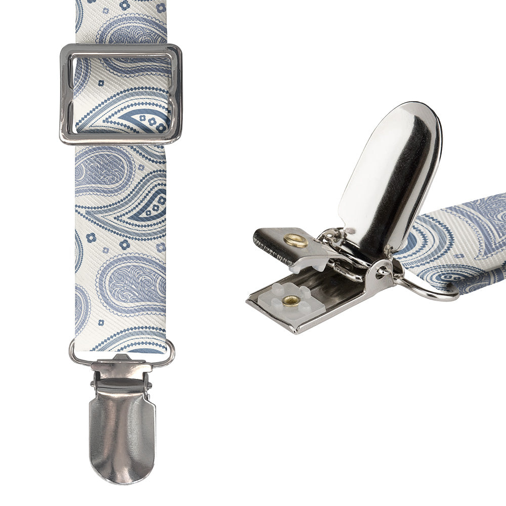 Bandana Paisley Suspenders - Hardware and Strap - Knotty Tie Co.