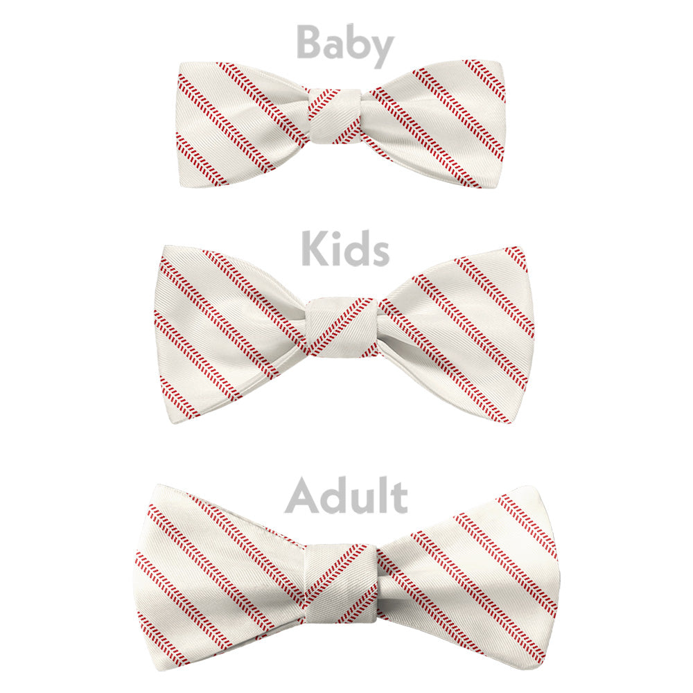 Baseball Stripe Bow Tie - Bow Sizes - Knotty Tie Co.
