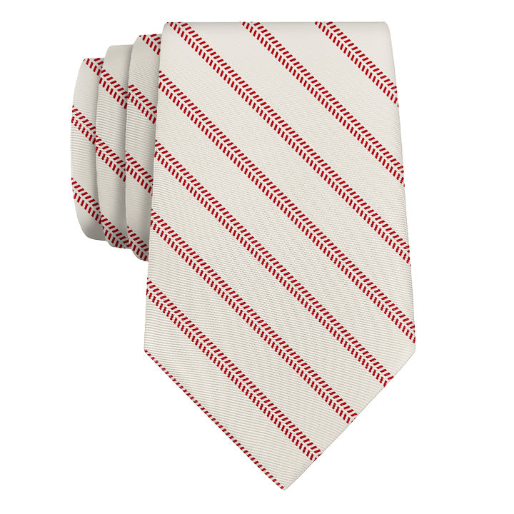 Baseball Stripe Necktie - Rolled - Knotty Tie Co.