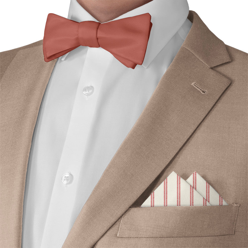 Baseball Stripe Pocket Square - Matching Bow Tie - Knotty Tie Co.
