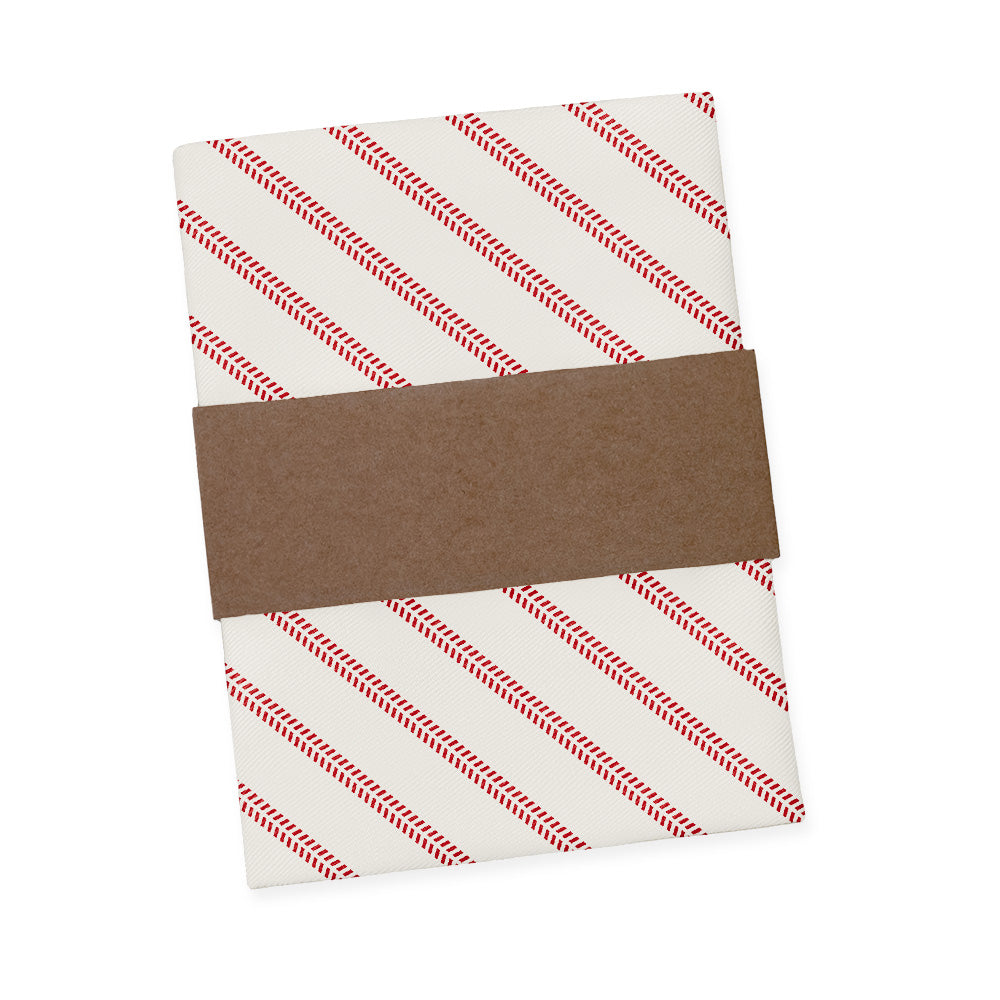 Baseball Stripe Pocket Square - Packaging - Knotty Tie Co.