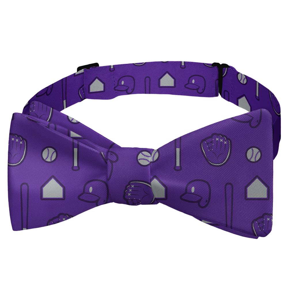 Bases Loaded Baseball Bow Tie - Self Tie Bow Tie - Knotty Tie Co.