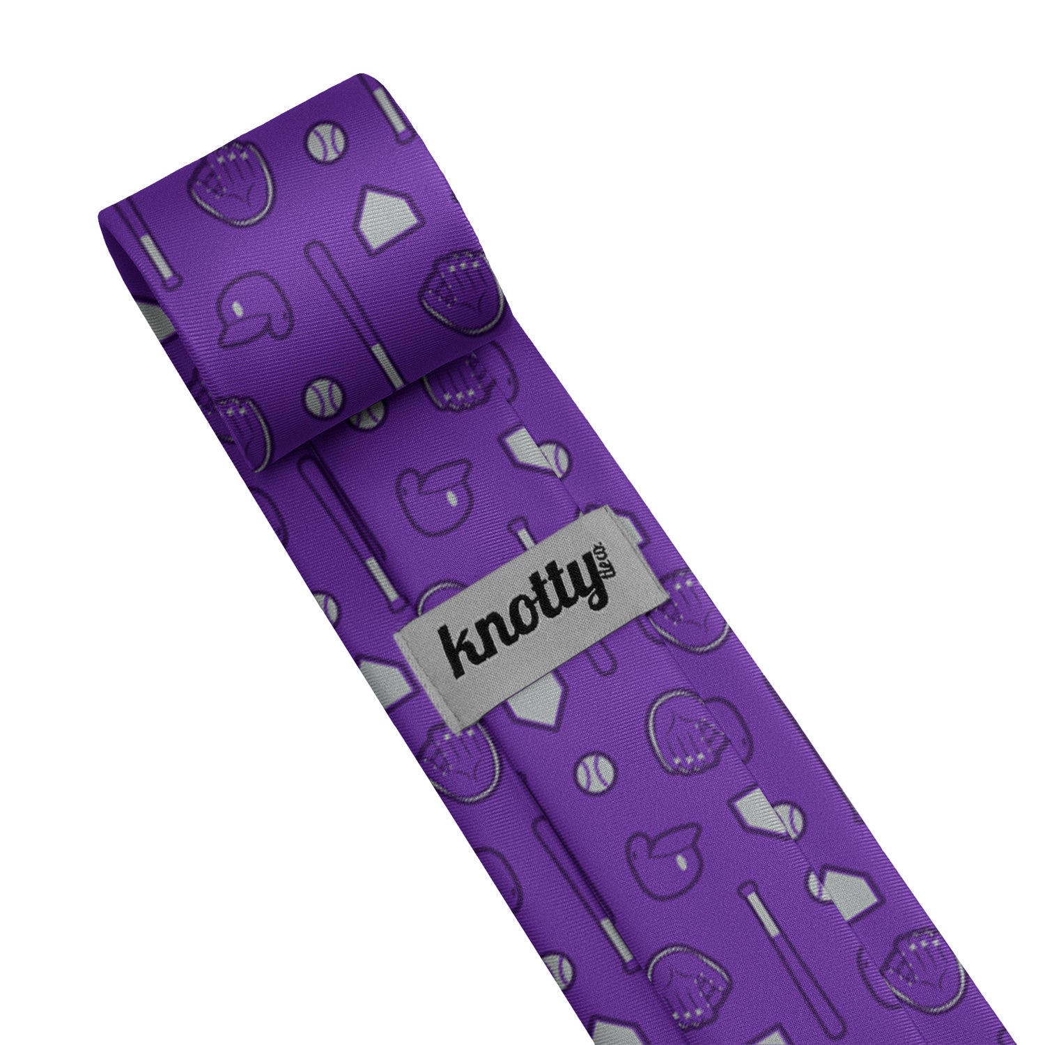 Bases Loaded Baseball Necktie 3 Tag - Knotty Tie Co.