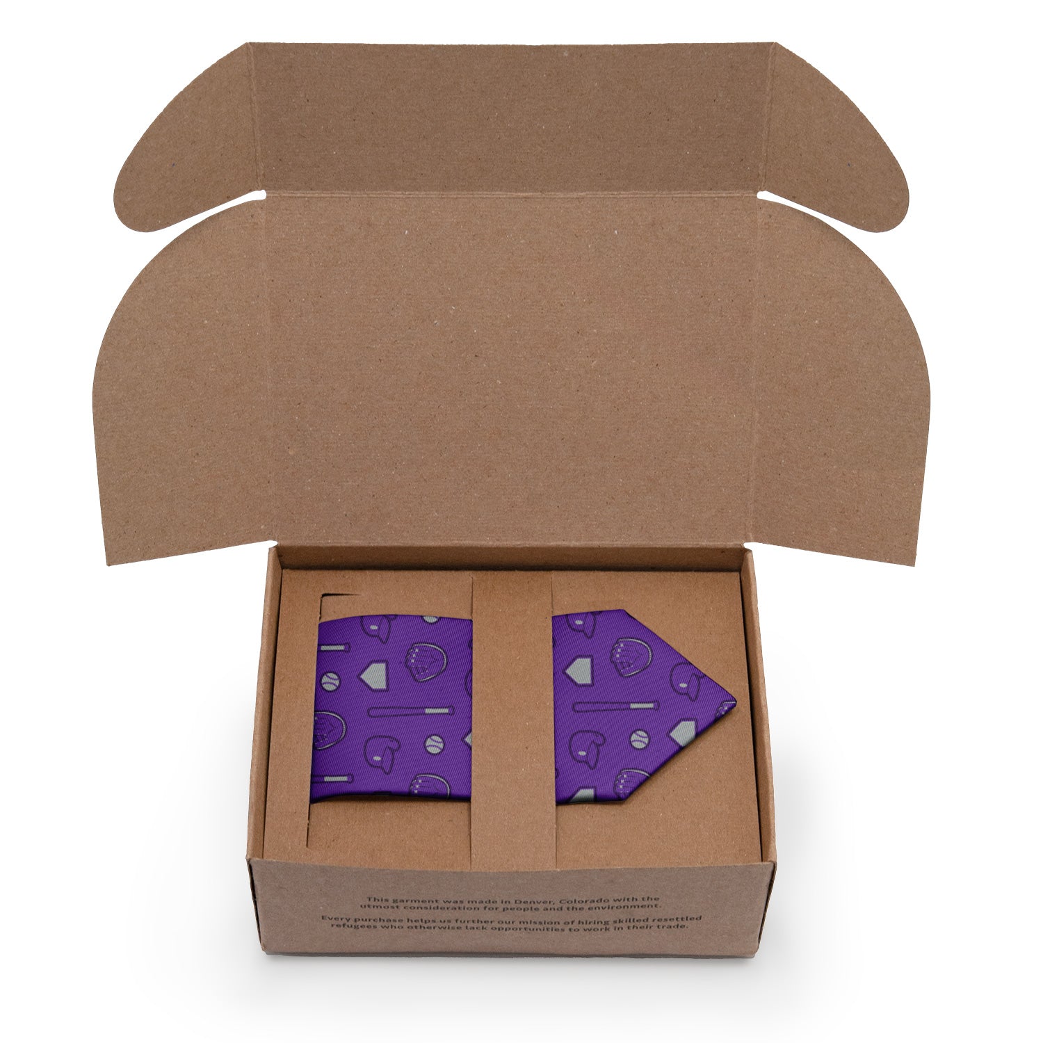 Bases Loaded Baseball Necktie 9 Packaging - Knotty Tie Co.