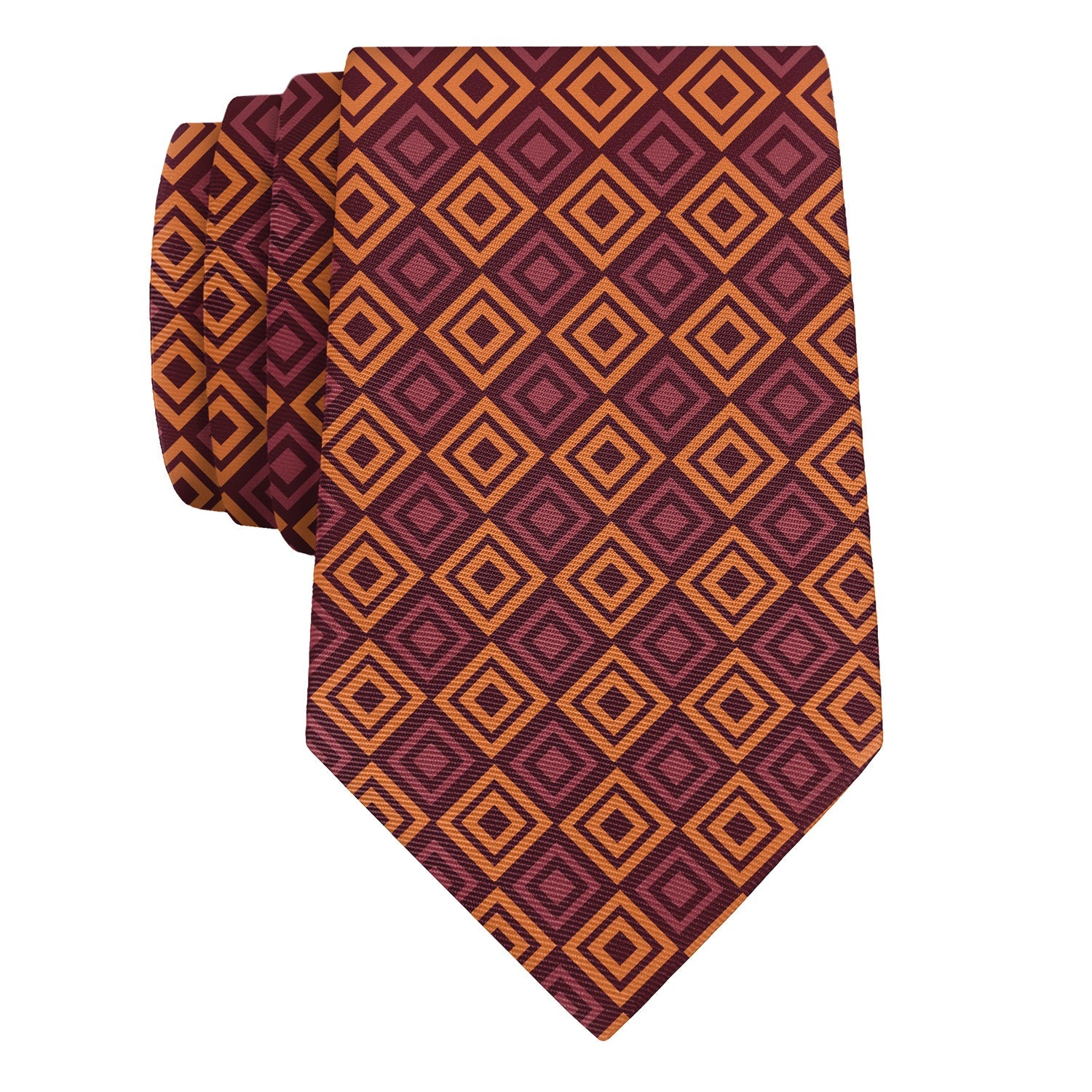 Basil Geometric Necktie - Rolled - Knotty Tie Co.