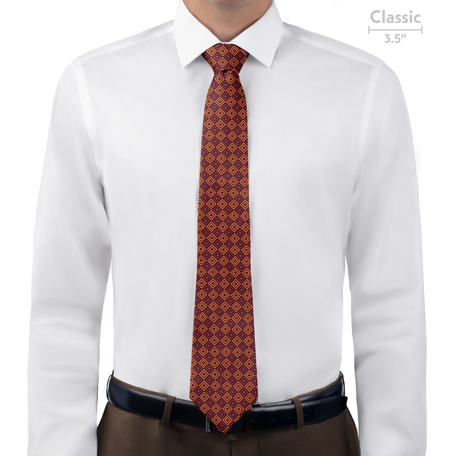 Basil Geometric Necktie - Classic - Knotty Tie Co.