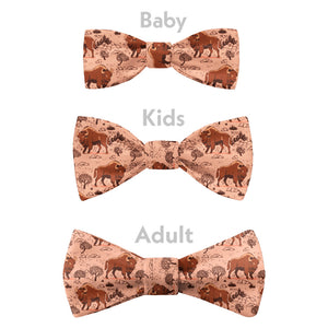 Basin Bison Bow Tie - Bow Sizes - Knotty Tie Co.