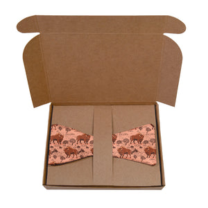 Basin Bison Bow Tie - Kraft Gift Box Packaging - Knotty Tie Co.