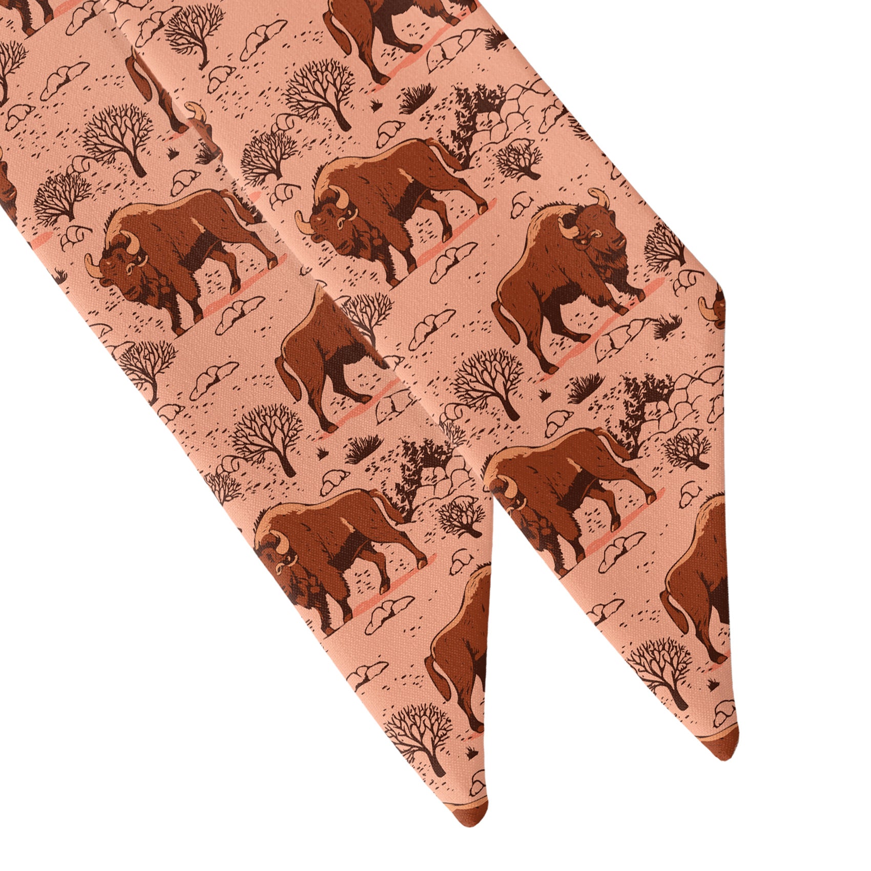 Basin Bison Hair Scarf - Scarf Tapered Ends - Knotty Tie Co.
