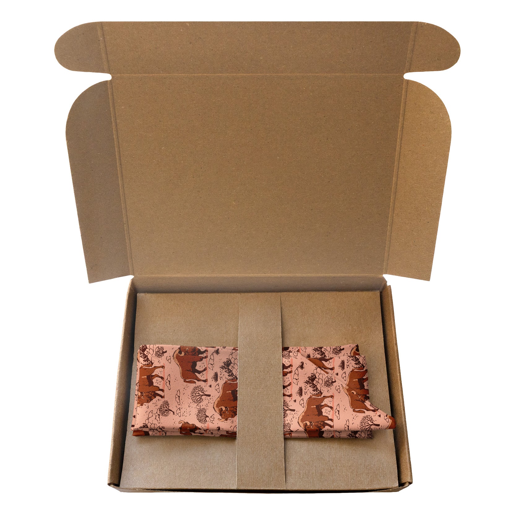 Basin Bison Hair Scarf - Packaging - Knotty Tie Co.