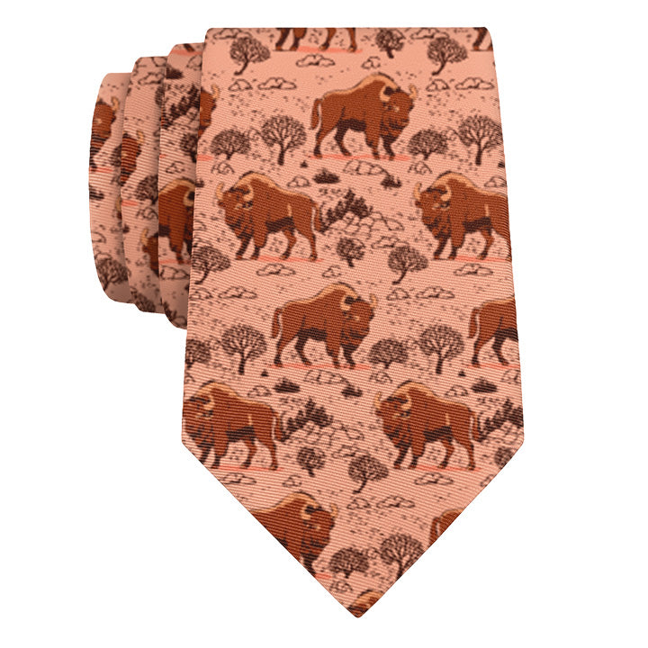 Basin Bison Necktie - Rolled - Knotty Tie Co.