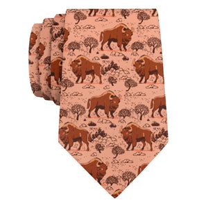 Basin Bison Necktie - Rolled - Knotty Tie Co.