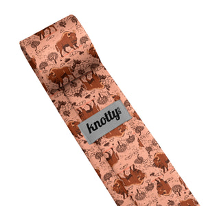 Basin Bison Necktie - Tag - Knotty Tie Co.