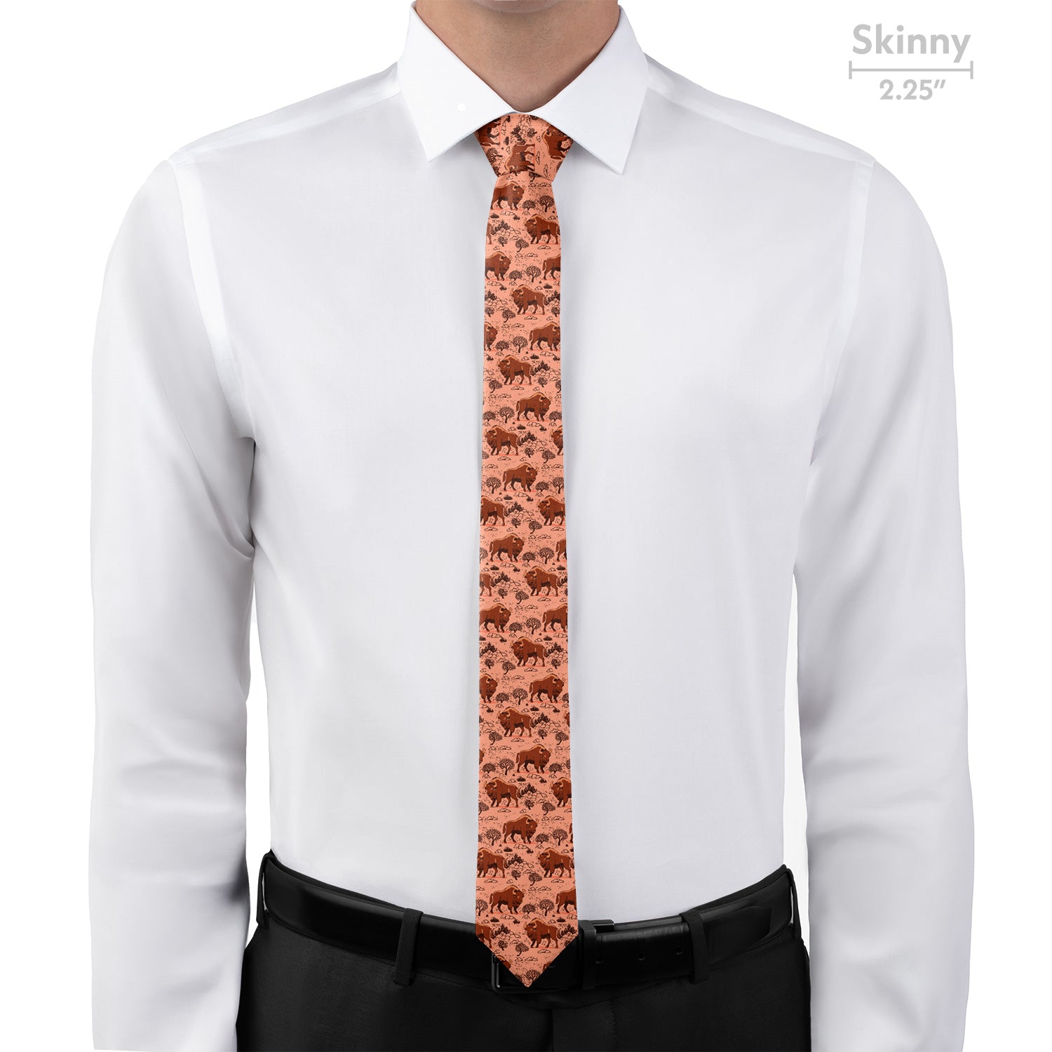 Basin Bison Necktie - Skinny - Knotty Tie Co.