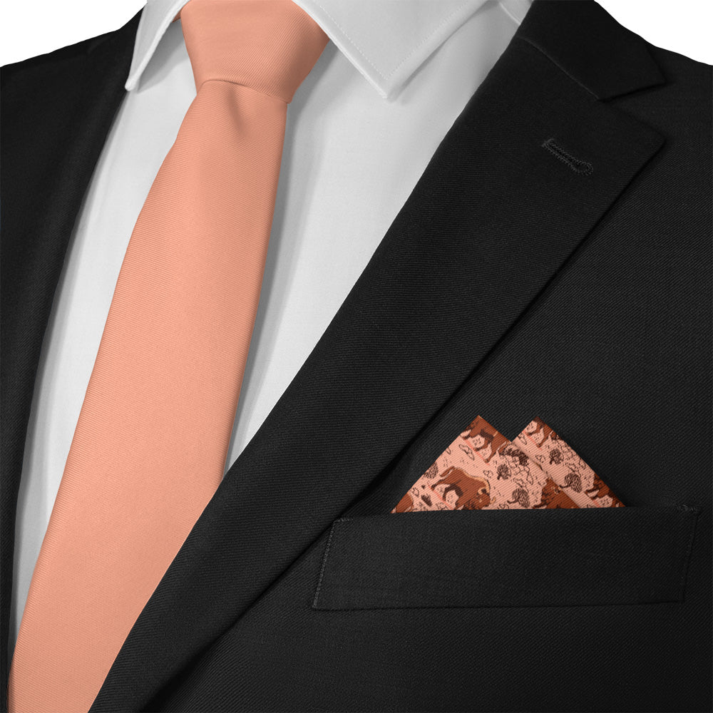 Basin Bison Pocket Square - Matching Necktie - Knotty Tie Co.