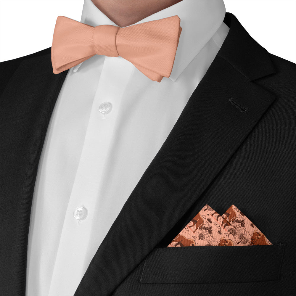 Basin Bison Pocket Square - Matching Bow Tie - Knotty Tie Co.
