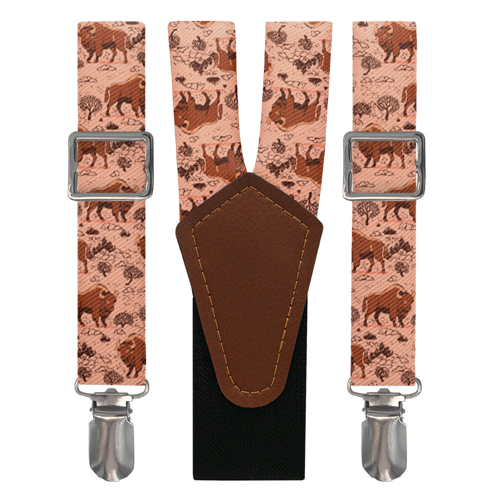 Basin Bison Suspenders - Main View - Knotty Tie Co.