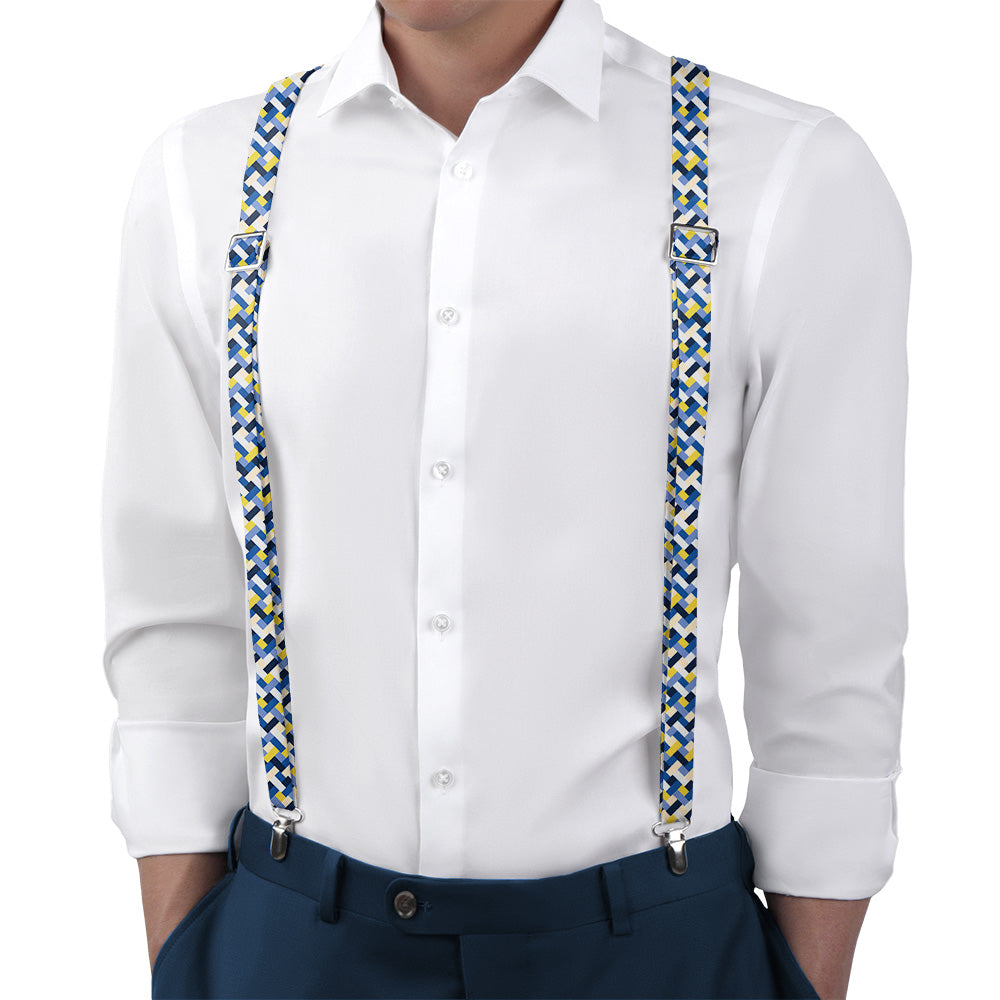 Bask Suspenders - On Model Back View - Knotty Tie Co.