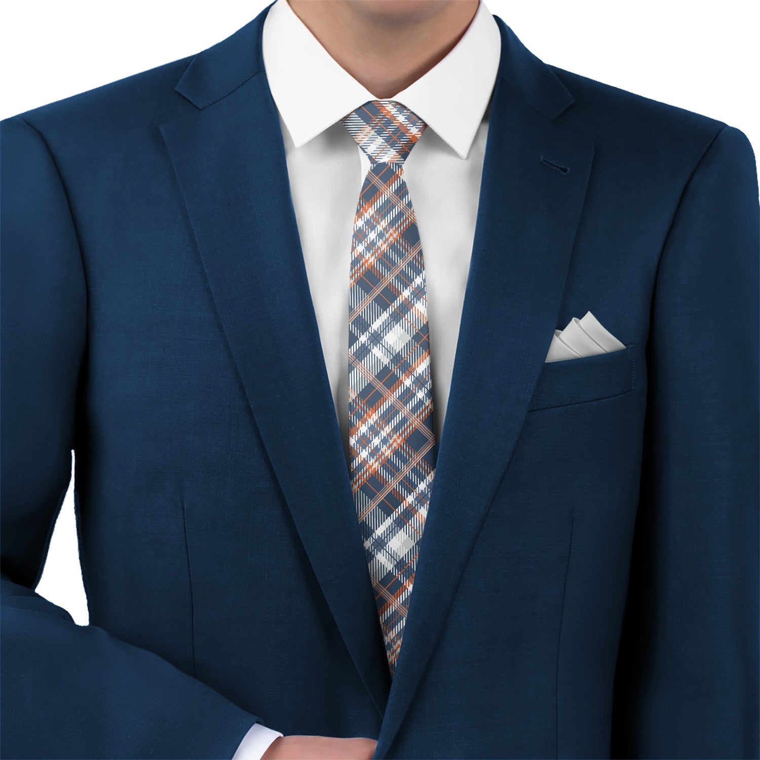 Baskerville Plaid Necktie - Matching Pocket Square - Knotty Tie Co.