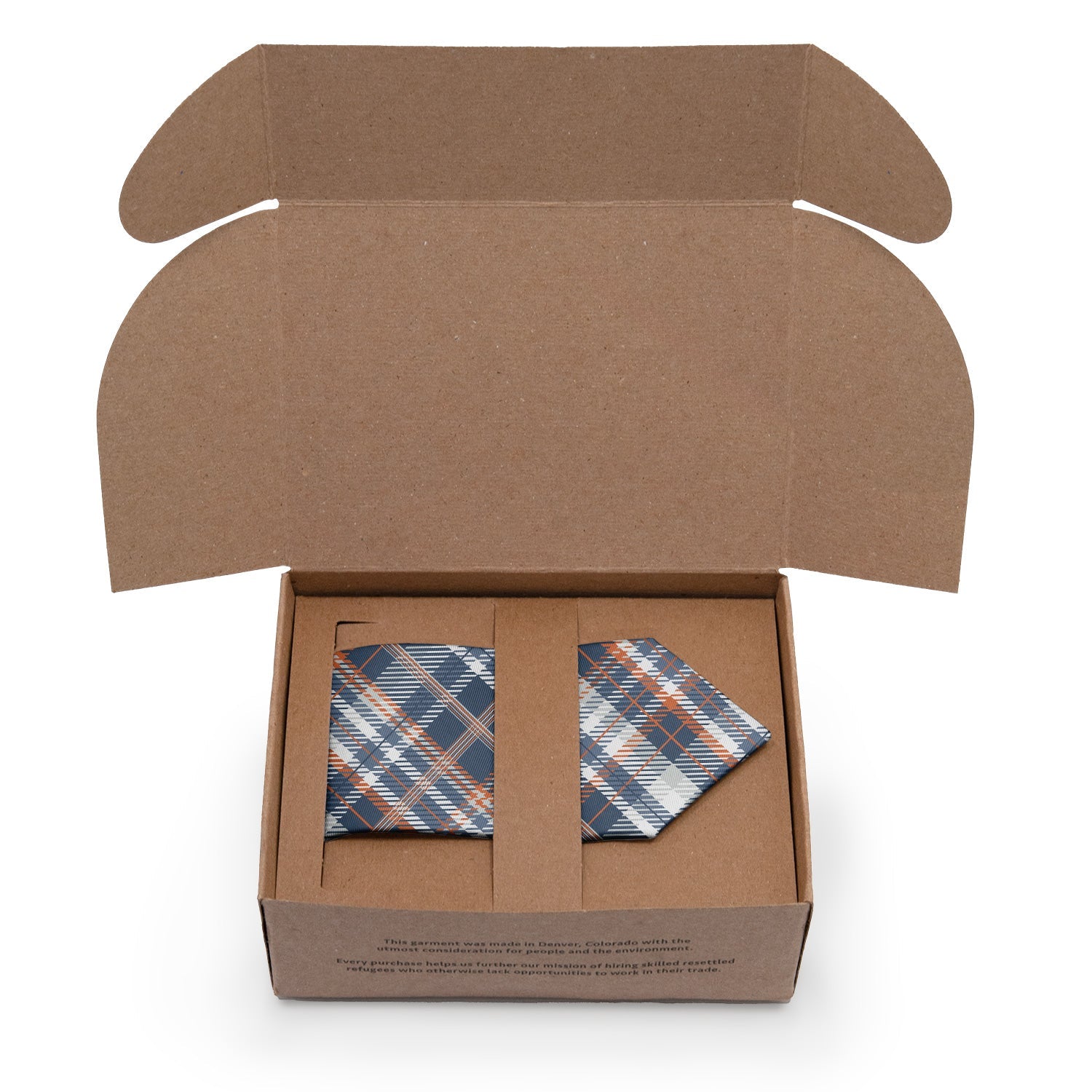 Baskerville Plaid Necktie - Packaging - Knotty Tie Co.