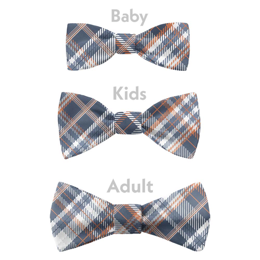 Baskerville Plaid Bow Tie - Bow Sizes - Knotty Tie Co.