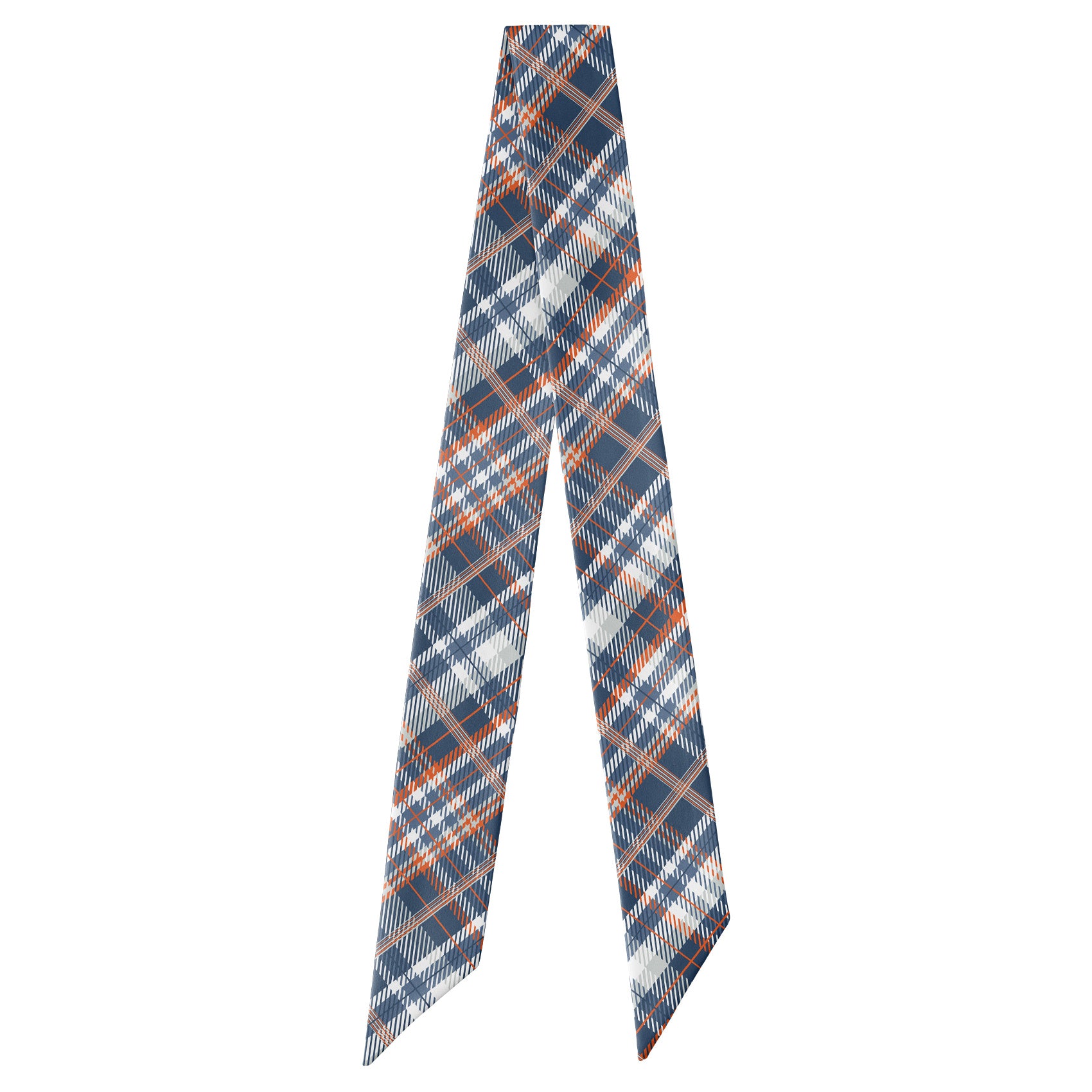 Baskerville Plaid Hair Scarf - Full View of Hair Scarf - Knotty Tie Co.