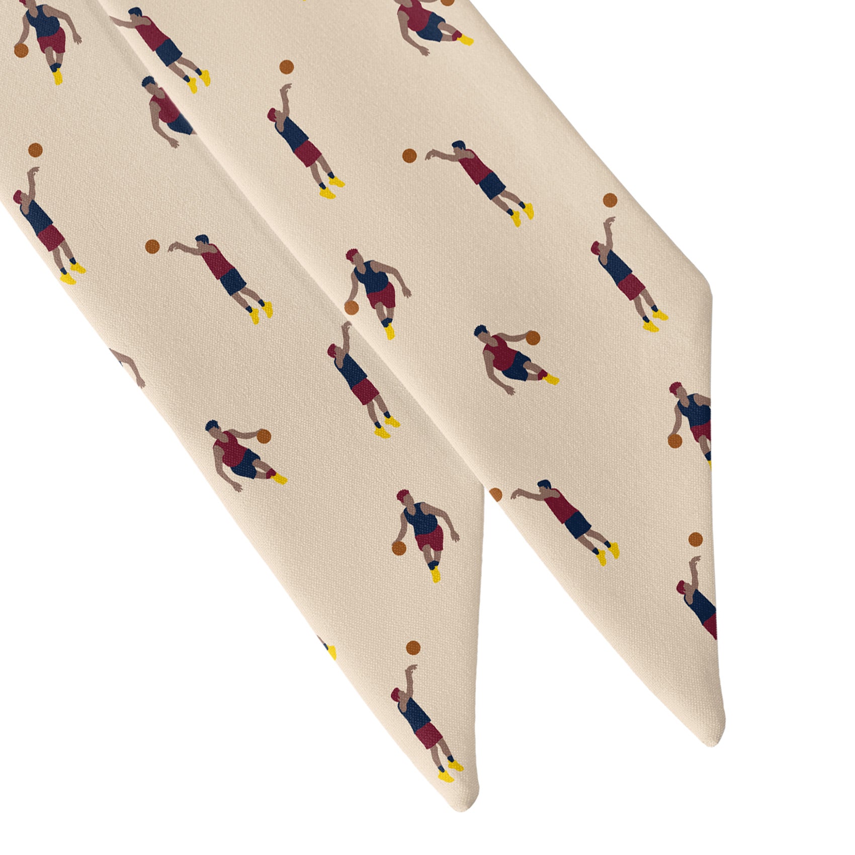 Basketball Hair Scarf - Scarf Tapered Ends - Knotty Tie Co.