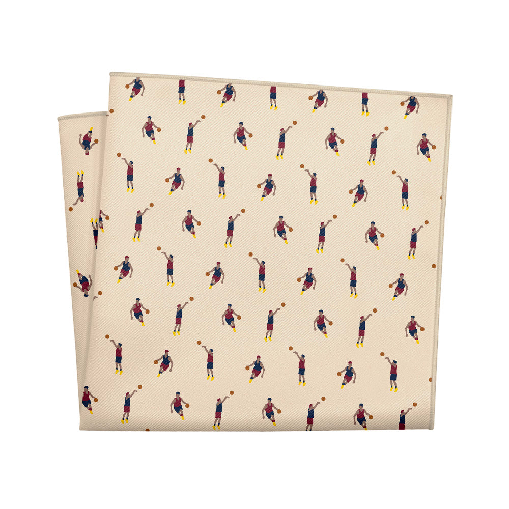 Basketball Pocket Square - 12" Square - Knotty Tie Co.
