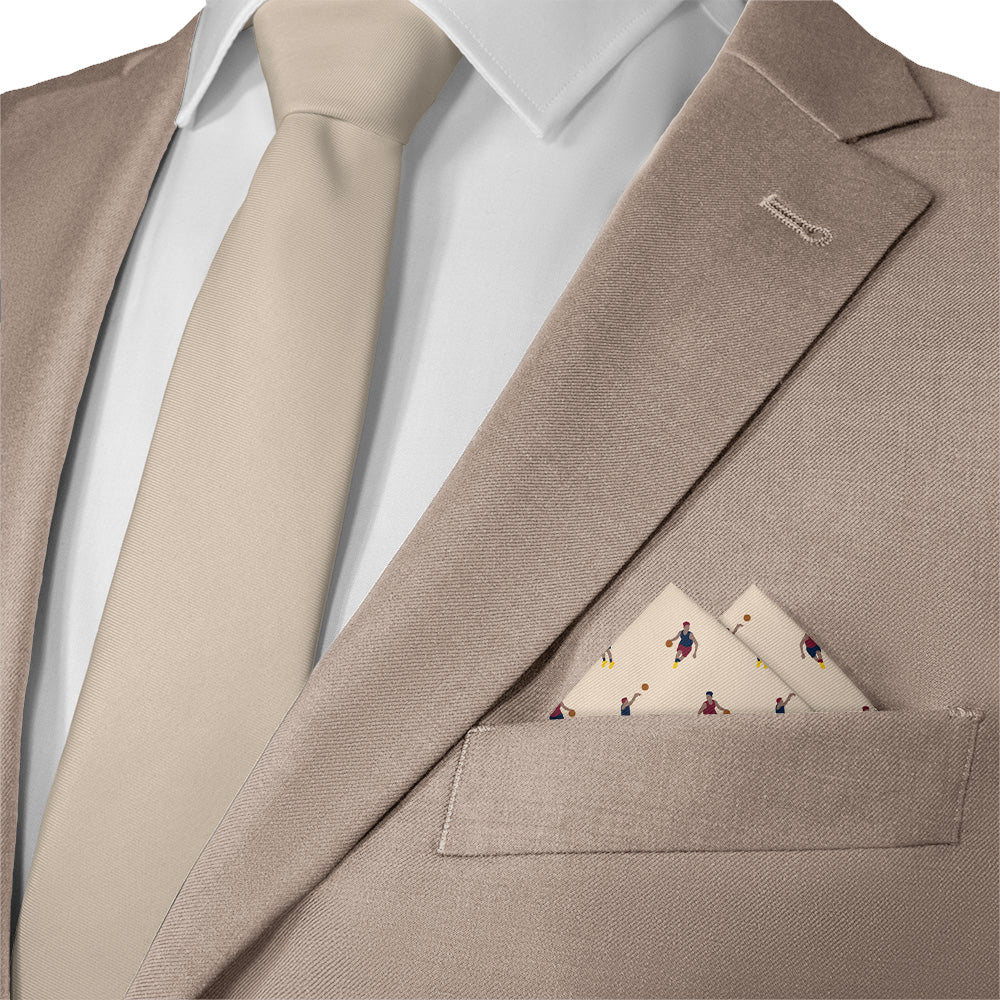 Basketball Pocket Square - Matching Necktie - Knotty Tie Co.