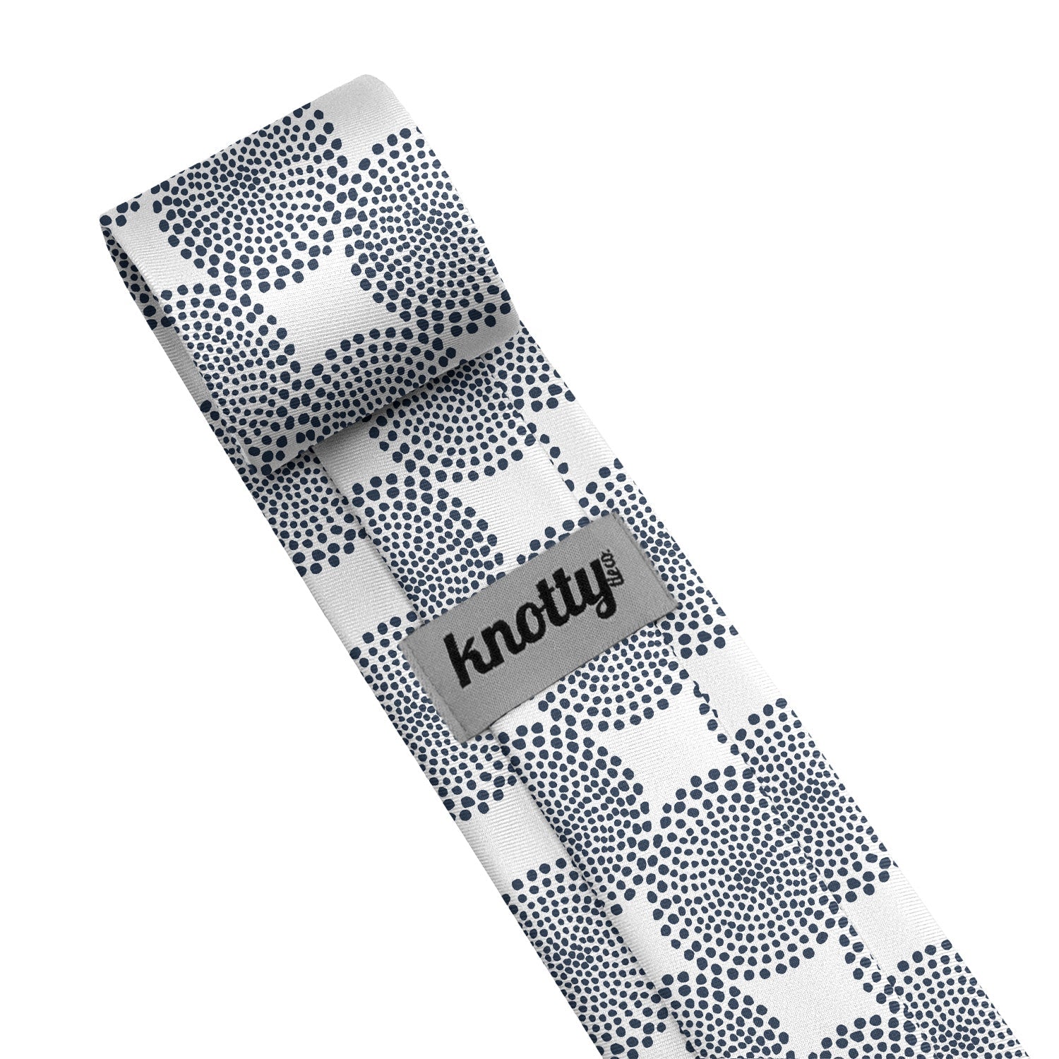 Batik Geometric Necktie - Tag - Knotty Tie Co.